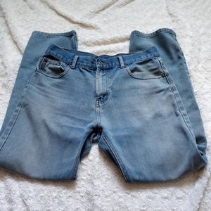 Frank Jeans Denim Light blue wash waist 32 Outdoor Workwear Distressed